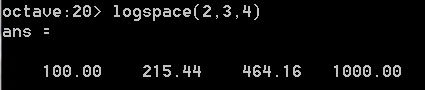 logspace函数
